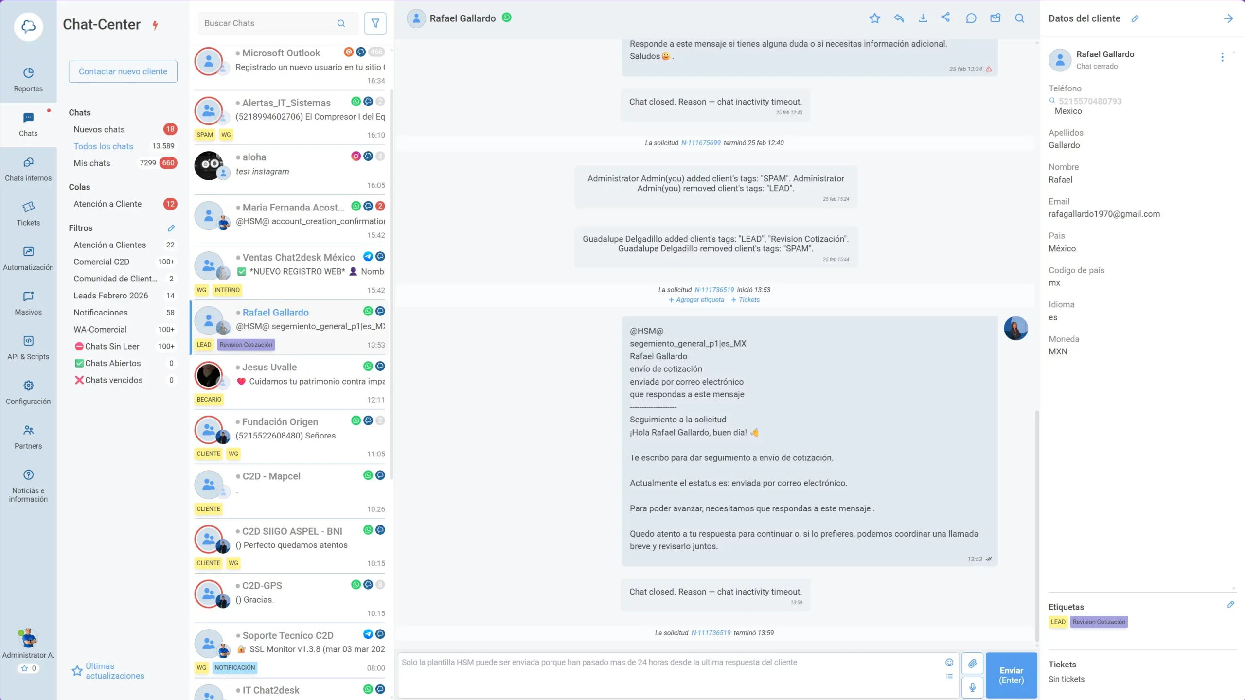 Chat2desk CRM para WhatsApp